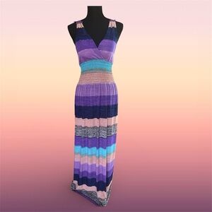 Striped Multicolor Maxi Dress